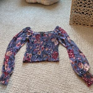 Anthropologie Floral Print Blouse